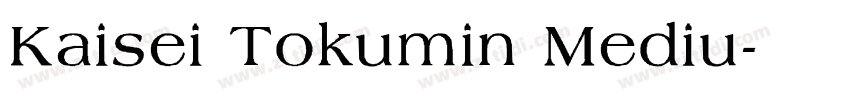 Kaisei Tokumin Mediu字体转换